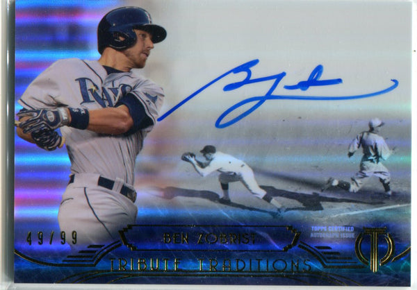 Ben Zobrist 2014 Topps Tribute Traditions Autographed Card #49/99