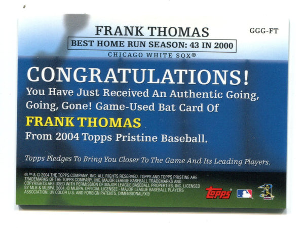 Frank Thomas 2004 Topps Pristine Going Going Gone #GGG-FT Card