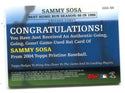 Sammy Sosa 2004 Topps Pristine Going going gone #GGGSS Card