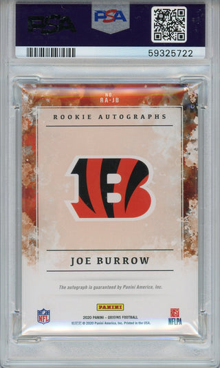 Joe Burrow Autographed 2020 Panini Origins Rookie Autographs Card #RAJB (PSA NM-MT 8)