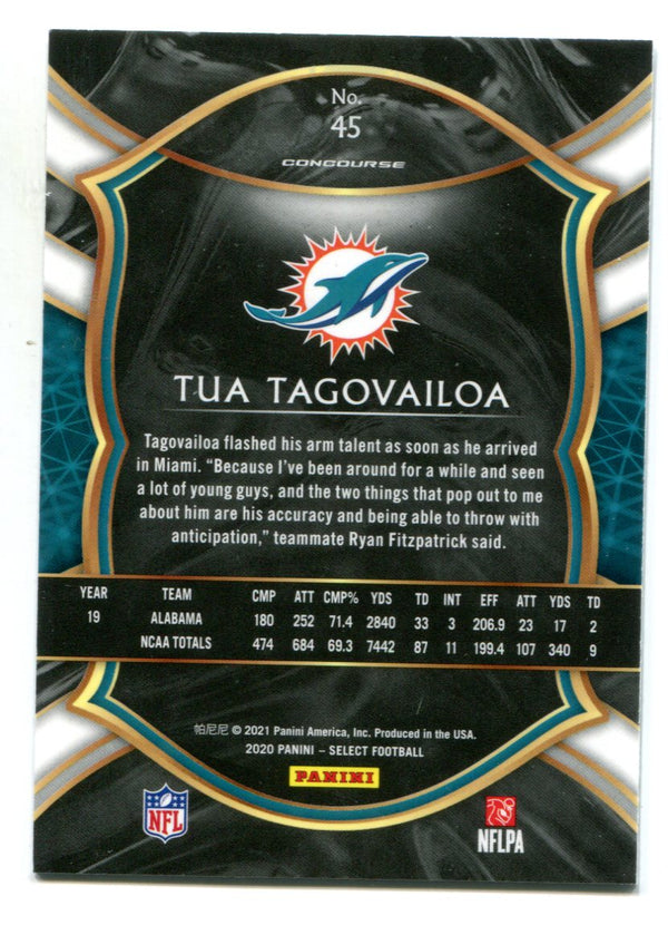 Tua Tagovailoa 2020 Panini Select Concourse Level #45 Card