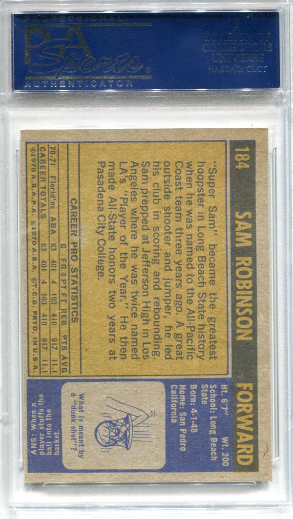 Sam Robinson 1971 Topps #184 PSA EX-MT 6 Card