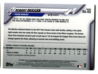 Robert Dugger Autographed 2020 Topps Chrome Rookie #RARD Card