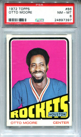Otto Moore 1972 Topps #86 PSA NM-MT 8 Card