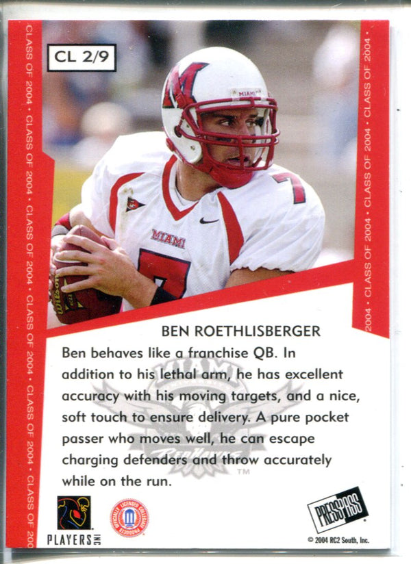2004 Presspass SE Ben Roethlisberger #CL2 Card