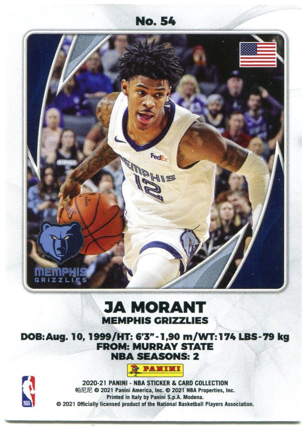 Ja Morant Panini Sticker and Card Collection 2020
