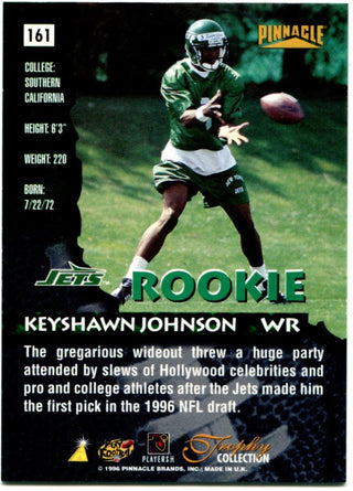 Keyshawn Johnson Pinnacle Rookie Card 1996