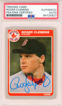 Roger Clemens Autographed 1985 Fleer Card #155 (PSA Auto)