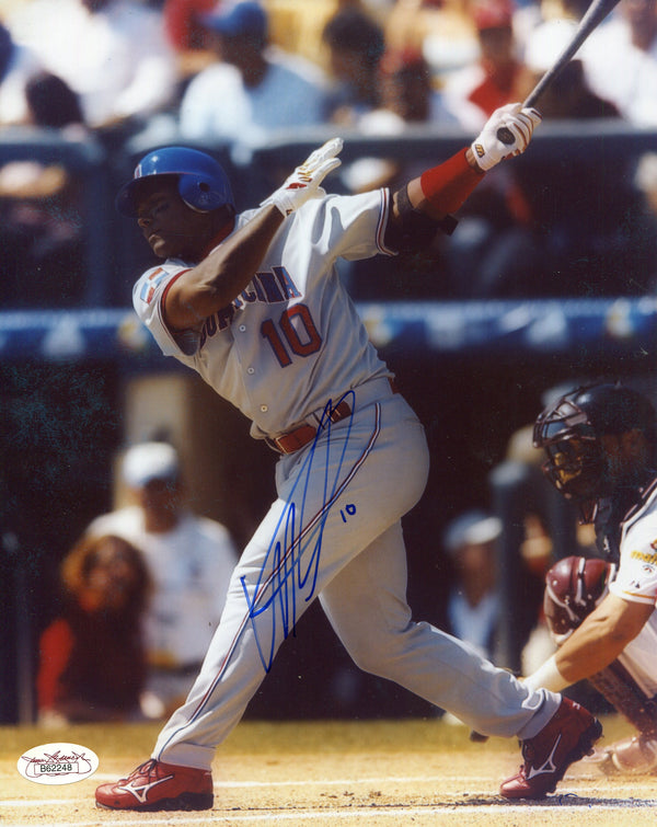 Miguel Tejada Autographed World Baseball Classic Dominican Republic 8x10 Photo (JSA)