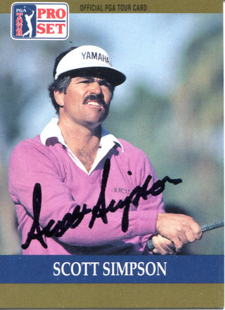 Scott Simpson Autographed 1990 Pro Set Card