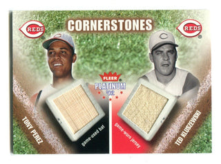 Tony Perez/ Ted Kluszewski 2002 Fleer Platinum Cornerstones Card 15/25