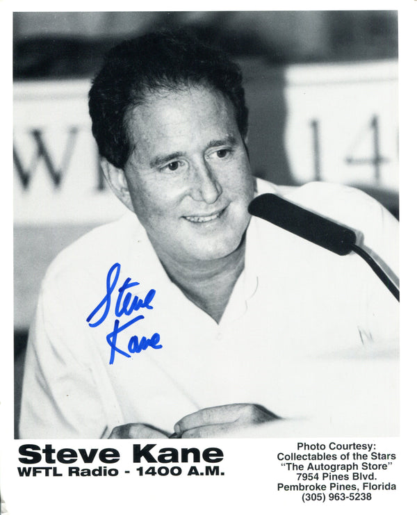 Steve Kane Autographed 8x10 Photo