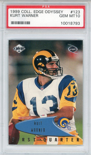 Kurt Warner 1999 Collectors Edge Odyssey Card #123 (PSA Gem Mint 10)