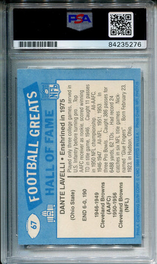 Dante Lavelli 1988 Autographed Swell Football Card (PSA)