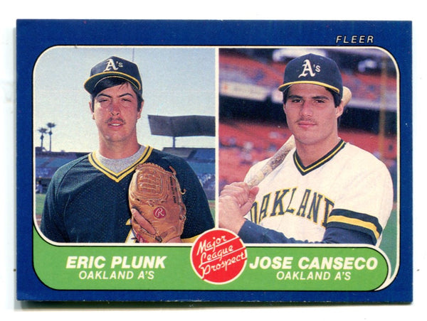 Jose Canseco/Eric Plunk 1996 Fleer Major League Prospects Card