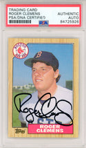 Roger Clemens Autographed 1987 Topps Card #340 (PSA Auto)