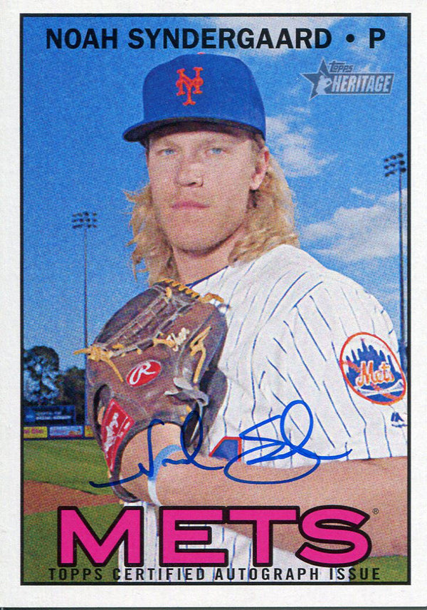 Noah Syndergaard Autographed 2016 Topps Heritage Card