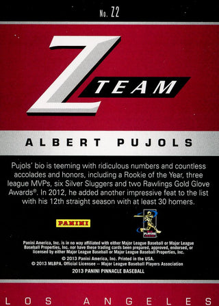 Albert Pujols 2013 Pinnacle Card