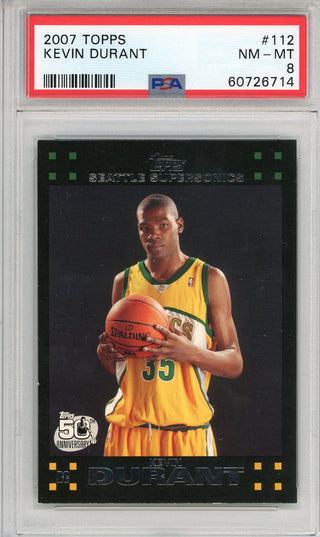 Kevin Durant 2007 Topps Card #112 (PSA NM-MT 8)