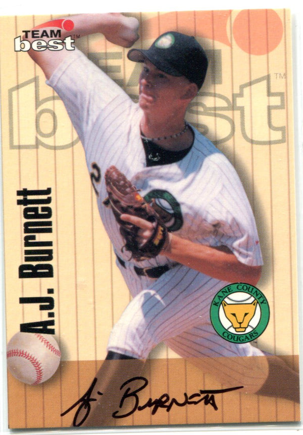 A.J. Burnett 1998 Team Best Autographed Card