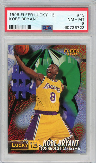 Kobe Bryant 1996 Fleer Lucky 13 Card #13 (PSA NM-MT 8)