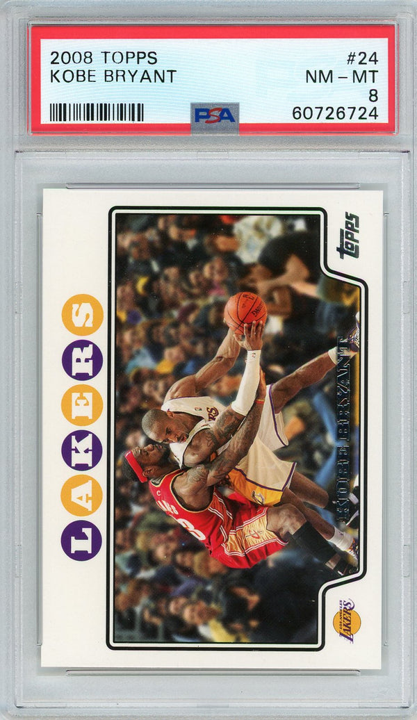 Kobe Bryant 2008 Topps "Vs. Lebron" Card #24 (PSA NM-MT 8)