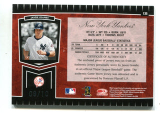 Jason Giambi 2004 Donruss Leaf Cerified Cuts Jersey Card #135 /10