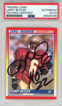 LeRoy Butler "HOF 22" Autographed 1990 Score Rookie Card (PSA Auto)