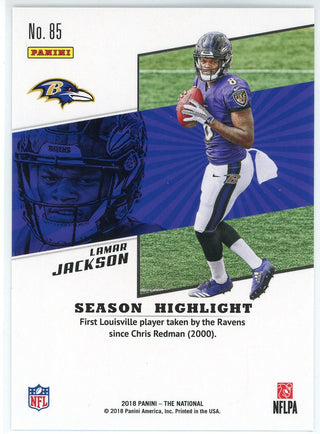 Lamar Jackson 2018 Panini The National Rookie Card #85