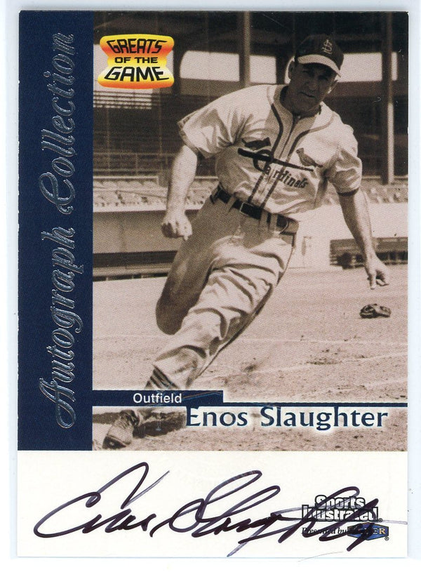 Enos Slaughter Autographed 1999 Fleer Greats of the Game Card