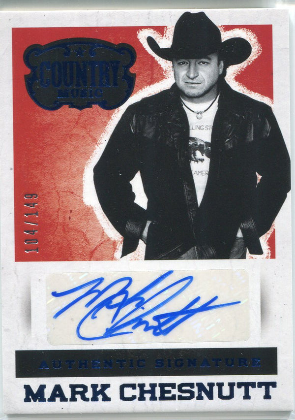 Mark Chestnutt Autographed 2014 Panini Country Music Card 104/149