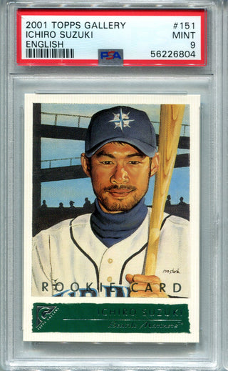 Ichiro Suzuki 2001 Topps Gallery #151 PSA 9 Card