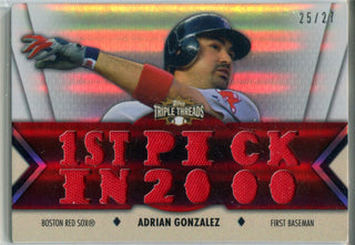 Adrian Gonzalez 2012 Topps Triple Threads Jersey Card #25/27