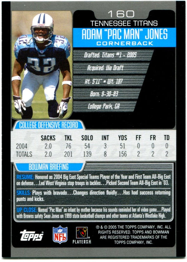Pacman Jones Bowman Chrome Rookie Card 2005
