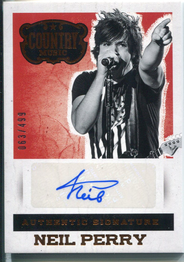 Neil Perry Autographed 2014 Panini Country Music Card 63/499