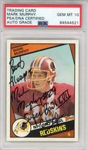 Mark Murphy "Super Bowl XVII Champ" Autographed 1984 Topps Card #383 (PSA Auto 10)