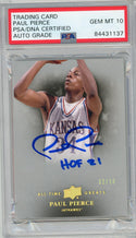 Paul Pierce "HOF 21" Autographed 2013 Upper Deck Card (PSA Gem Mint 10)