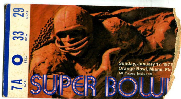 Baltimore Colts Super Bowl Ticket Collection