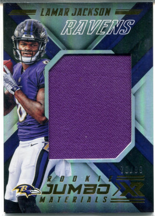 Lamar Jackson 2018 Panini Xr Rookie Jumbo Materials Jersey Card #RJM-12