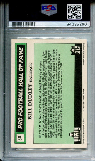 Bill Dudley 1990 Autographed Swell Football Card (PSA)