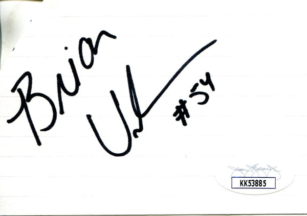 Brian Urlacher Autographed 3x5 Cut Card (JSA)