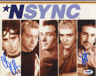 Joey Fatone & Chris Kirkpatrick Autographed NSYNC Album 8x10 Photo (PSA)