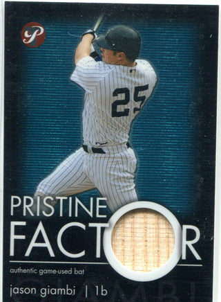 Jason Giambi 2003 Topps Pristine Factor Game-Used Bat Card