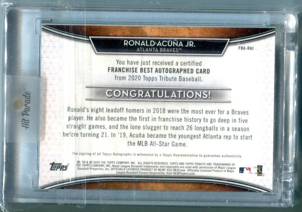 Ronald Acuna Jr. Topps Certified Autograph Issue Card /99