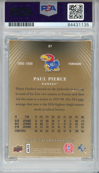 Paul Pierce "HOF 21" Autographed 2013 Upper Deck Card (PSA Gem Mint 10)