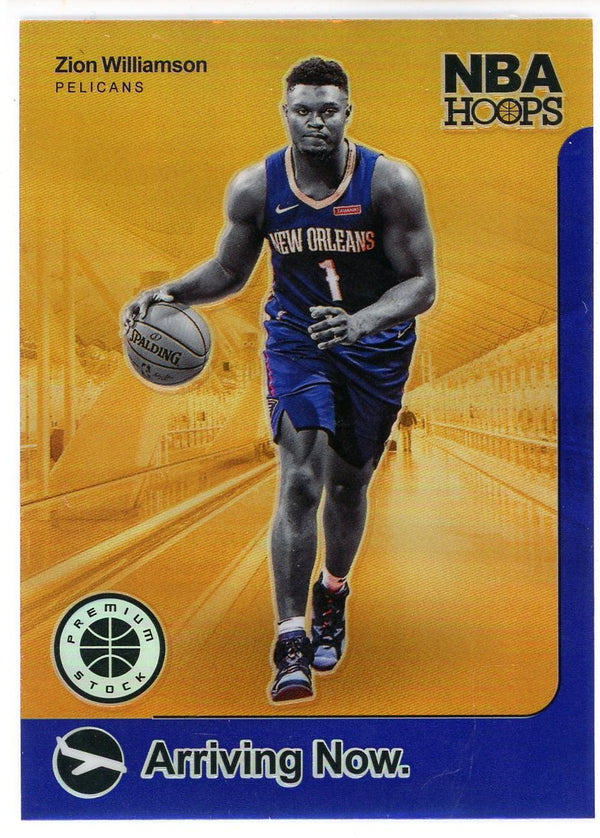 Zion Williamson 2019-20 Panini Hoops Premium Stock Arriving Now Rookie Card #2