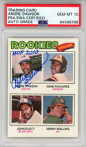 Andre Dawson "HOF 2010" Autographed 1977 Topps Rookie Card (PSA Auto GM 10)