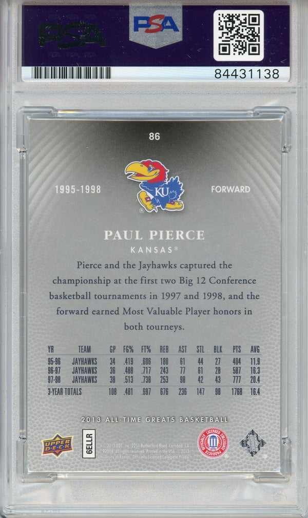 Paul Pierce "HOF 21" Autographed 2013 Upper Deck Card (PSA Mint 9)