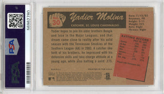 Yadier Molina 2004 Bowman Heritage Rookie Card #30 (PSA)