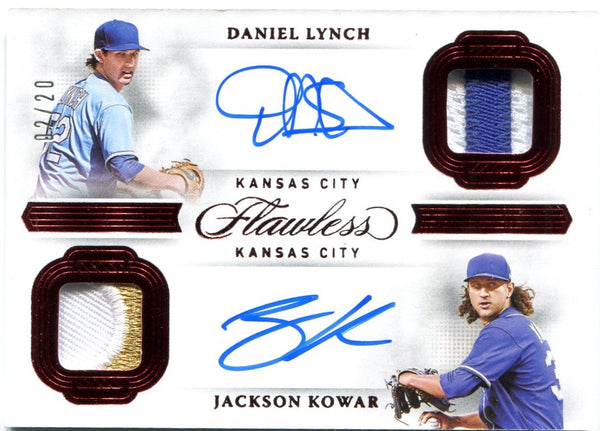 Daniel Lynch Jackson Kowar 2022 Panini Flawless Duel Rookie Patch Auto 02/20 #DSP-DJ